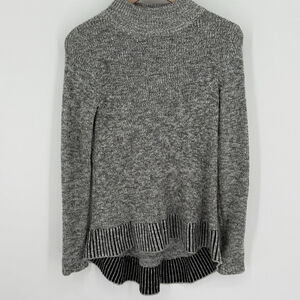 Rosie Neira Gray Long Sleeve Knit Sweater Women’s Size Small